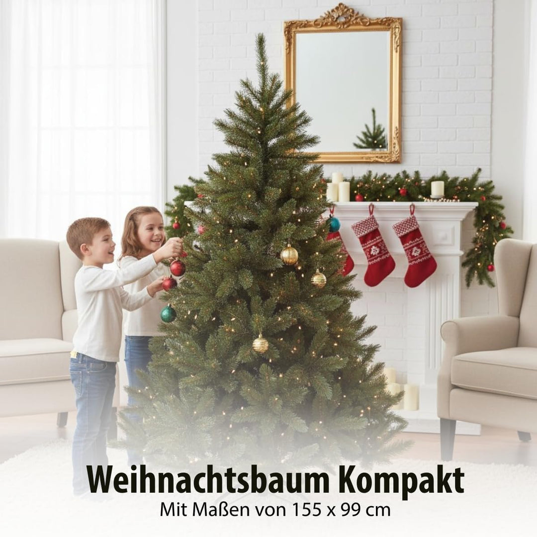 Triumph Tree Bristlecone Fir Christmas Tree Green – H 155 x D 99 cm 155 cm, 155 cm