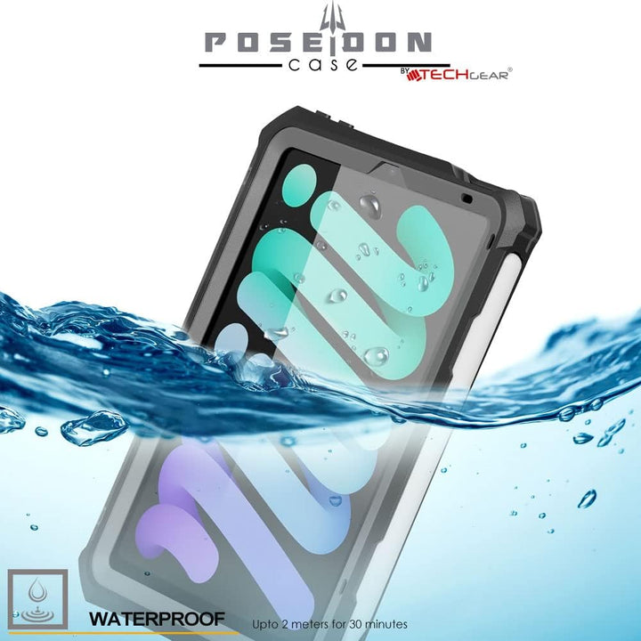 TECHGEAR wasserdichte Hülle für iPad Mini 6 2021 6. Generation (Poseidon Case) Schlanke Robuste Rüst
