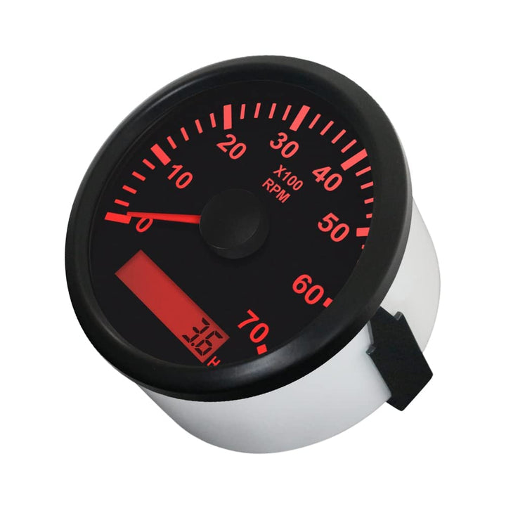 ELING Drehzahlmesser Drehzahlmesser Mit Betriebsstundenzähler Für Auto Lkw Boot Yacht 0-7000RPM 85mm