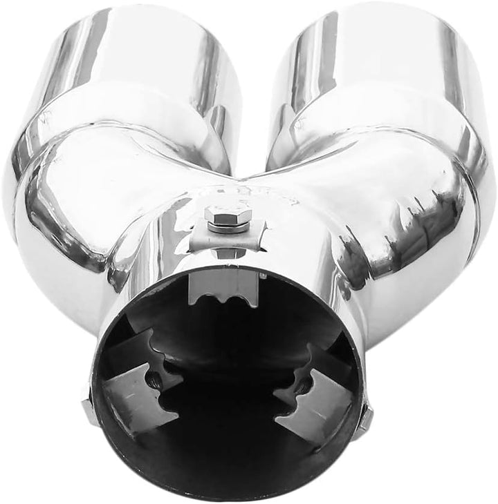 Doppel Auspuffblende Endrohr Auspuff Universell Schalldampf Doppelendrohr Sport Sportauspuff Blende
