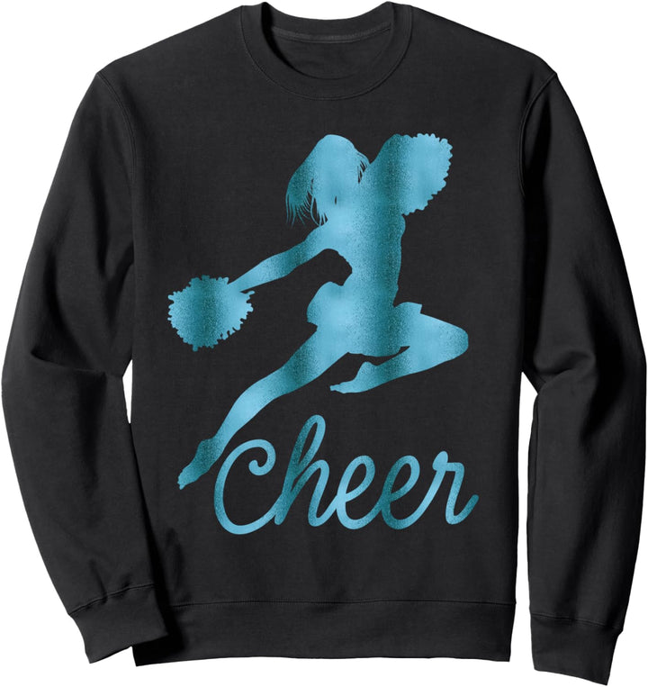 Cheerleader With Teal Graphics Cheer Sweatshirt