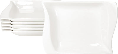 MamboCat Ivory 6er Set Suppenteller I 300ml I elfenbeinweisse Tiefe Porzellan-Teller für 6 Personen