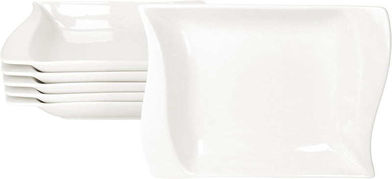 MamboCat Ivory 6er Set Suppenteller I 300ml I elfenbeinweisse Tiefe Porzellan-Teller für 6 Personen