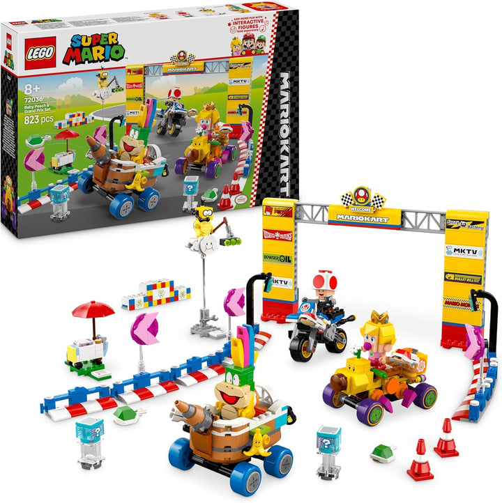 LEGO Super Mario: Mario Kart – Baby Peach & Grand Prix-Set, Nintendo Figuren – Toad, Lakitu, Baby Pe