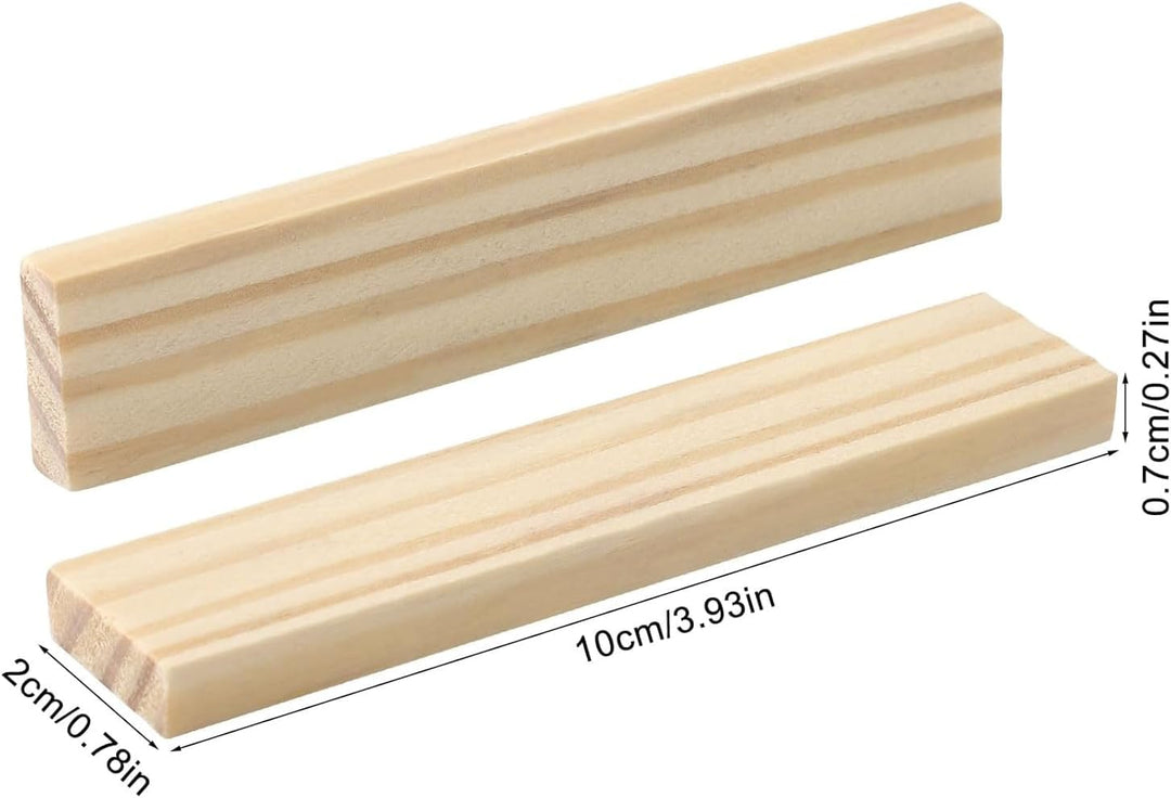 KQDRAVINE 100 Stück bastelholz klötzchen, 100 x 20 x 7mm Holzbausteine Bastelklötzchen holzklötze Ho