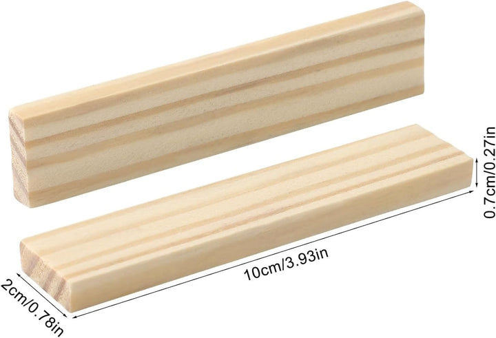 KQDRAVINE 100 Stück bastelholz klötzchen, 100 x 20 x 7mm Holzbausteine Bastelklötzchen holzklötze Ho