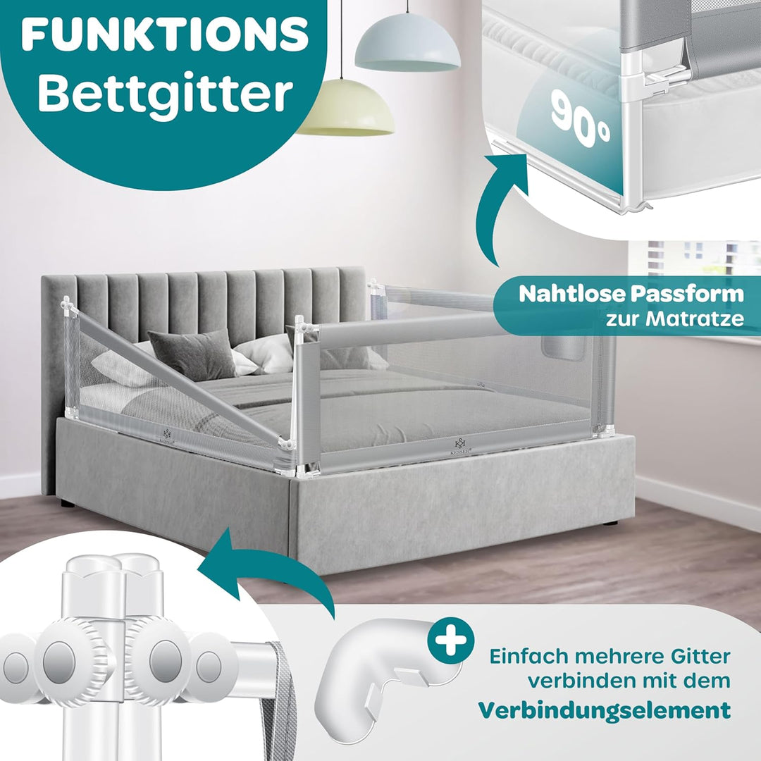KESSER® Bettgitter 180cm Bettschutzgitter Kinderbettgitter für Kinder Babybettgitter Klappbar, Kinde