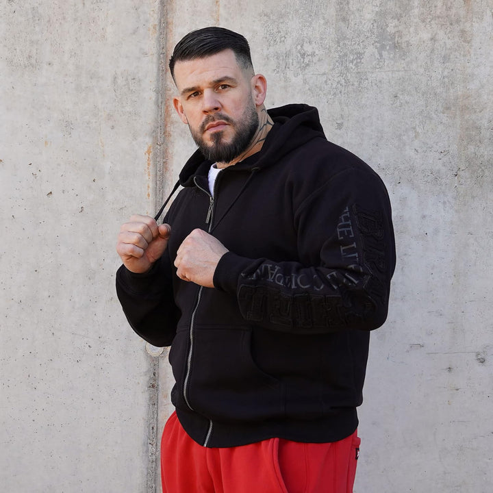 Brachial Premium Herren Kapuzenjacke Gym - Hoodie Sweatjacke Sweatshirt Jacke mit Kapuze für Bodybui