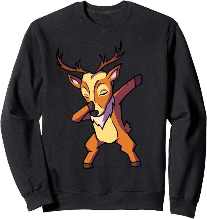 Weihnachten Dabbing Rentier Kinder Jungs Xmas Weihnachts Sweatshirt