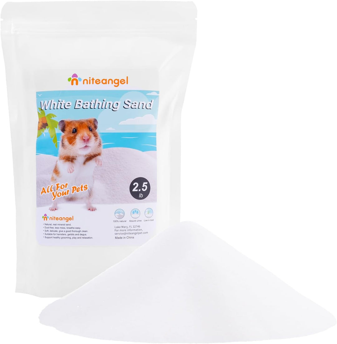 Niteangel Hamster Wüstenbad Sand | Staubfreier Badesand oder Streusand für Hamster, Chinchillas, Ger