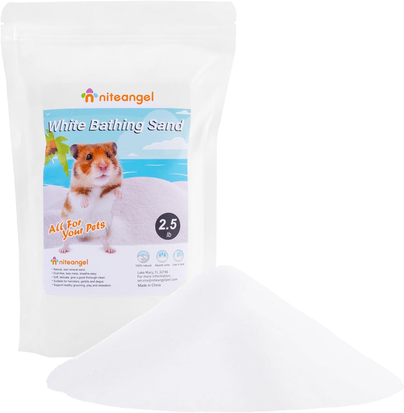 Niteangel Hamster Wüstenbad Sand | Staubfreier Badesand oder Streusand für Hamster, Chinchillas, Ger