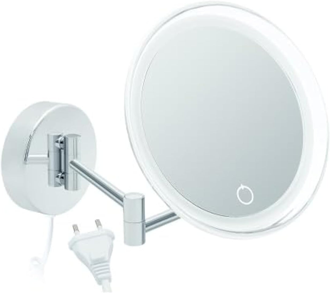Libaro LED Kosmetikspiegel Siena Vergrösserungsspiegel 7 Fach Wandmontage Dimmerfunktion Auto-Off (m