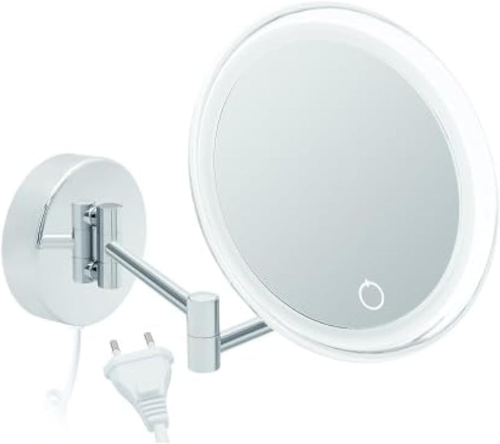 Libaro LED Kosmetikspiegel Siena Vergrösserungsspiegel 7 Fach Wandmontage Dimmerfunktion Auto-Off (m