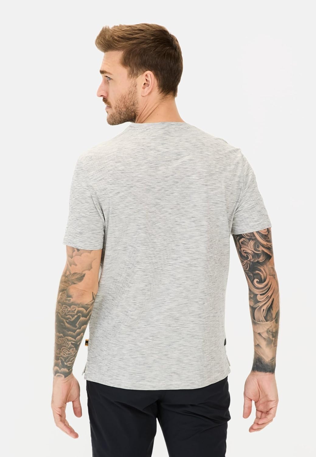 camel active Herren Kurzarm Henley T-Shirt mit Knopfleiste S Beige, S Beige