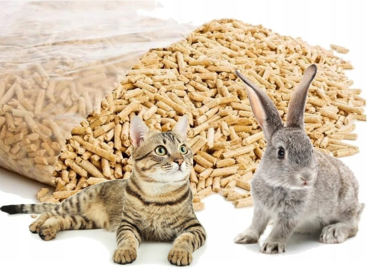 Katzenstreu Pellets | Holzpellets 100% reines Kiefernholz, pflanzliche nicht klumpende Streu für Kat
