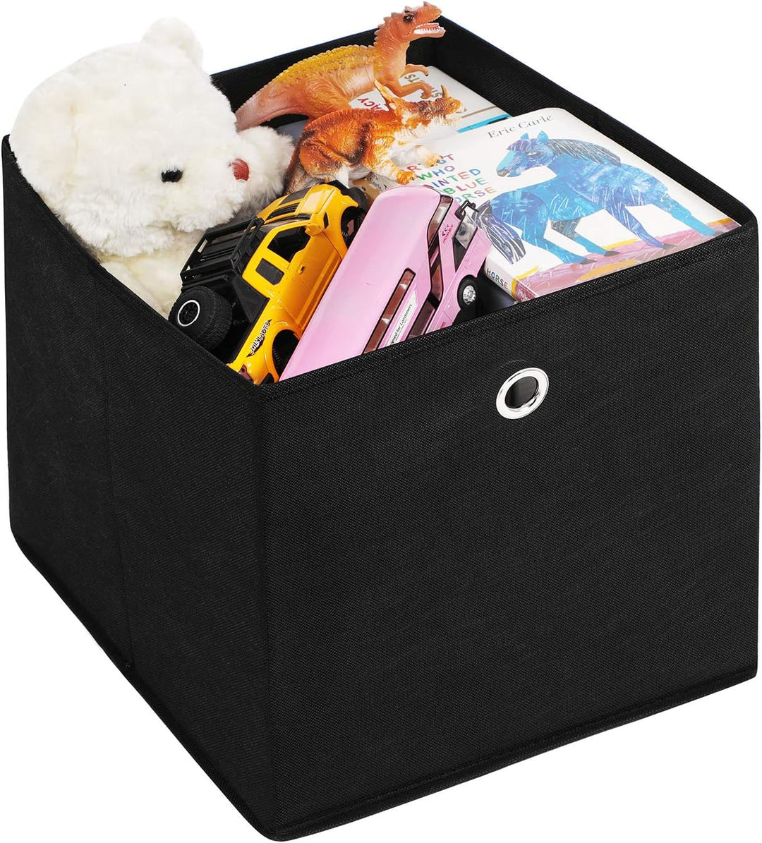 SONGMICS Aufbewahrungsbox, 6er Set, faltbare Stoffbox, Faltbox aus Vliesstoff, Würfel, Aufbewahrungs