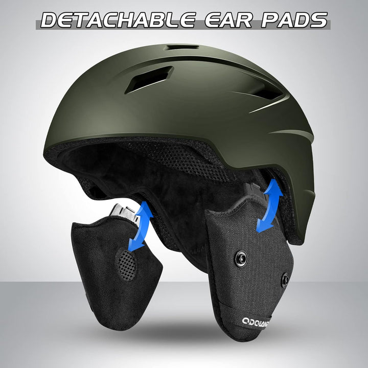 Odoland Skihelm und Skibrille Set Snowboardhelm mit Snowboardbrille für Damen und Herren Ski Goggles