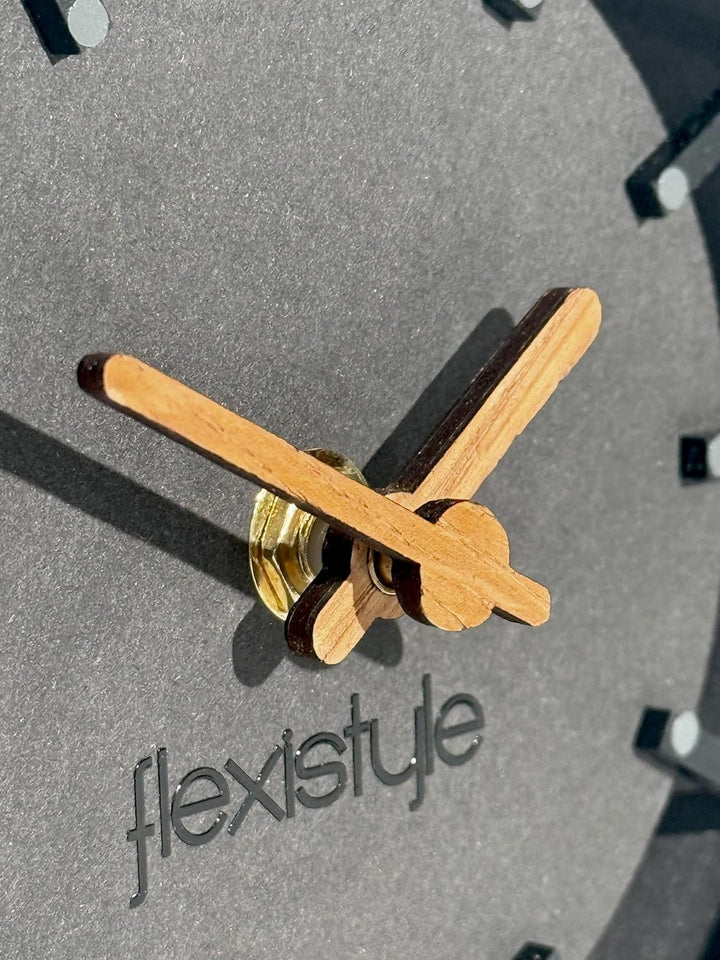 FLEXISTYLE Modern standuhr tischuhr klein aus Holz Eiche Wohnzimmer Badezimmer Uhr Holz tischuhren h