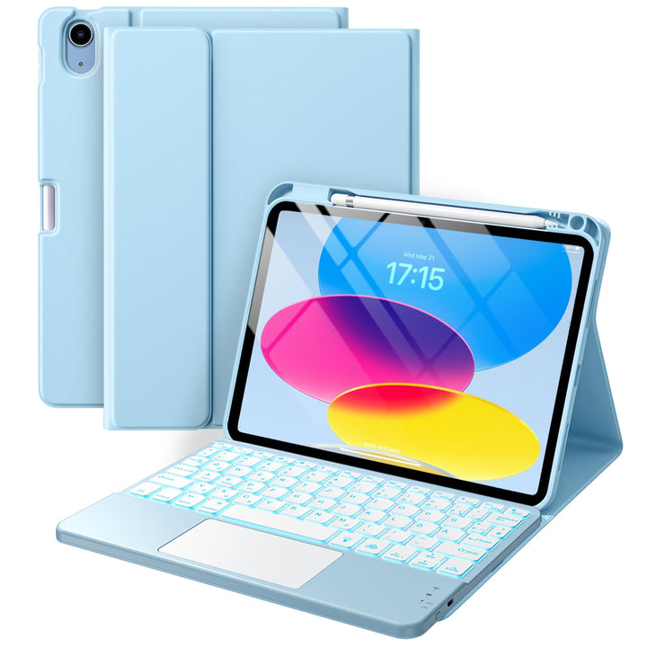 Vobafe Hülle mit Tastatur für iPad 10 Generation 2022, iPad 11 Generation A16 2025, 11/10,9 Zoll, Mu