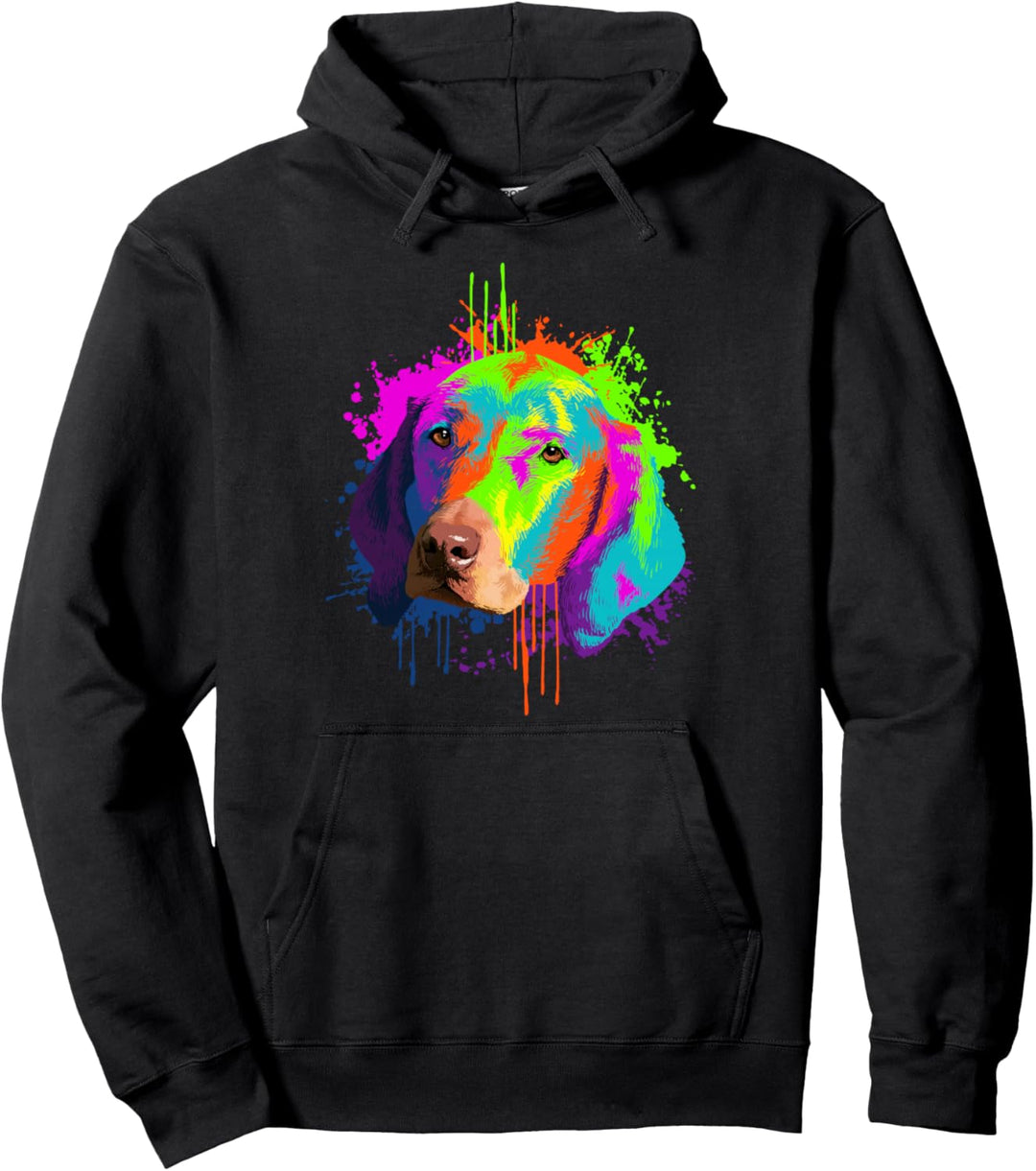 Splash Art Vizsla Hundehalter Geschenkidee Hunde Pullover Hoodie