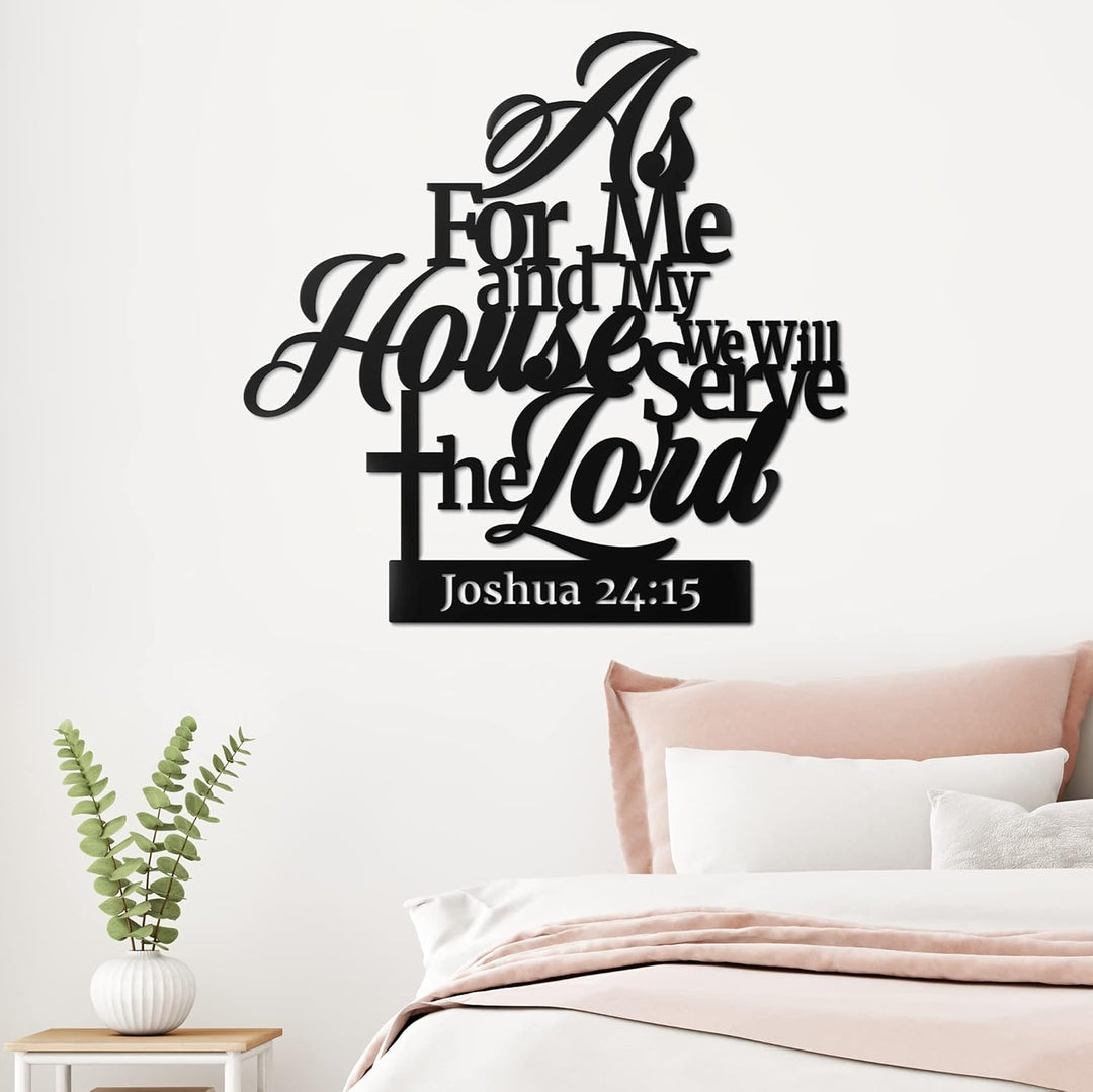 Vivegate As For Me And My House Schild - Metall Bibelversen Wanddekoration As For Me And My House Ch