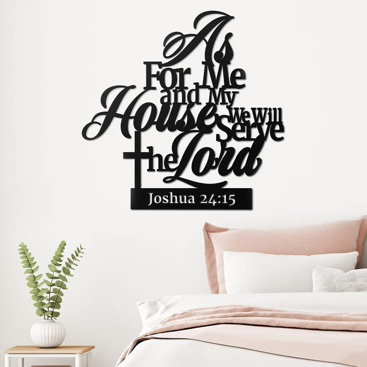 Vivegate As For Me And My House Schild - Metall Bibelversen Wanddekoration As For Me And My House Ch
