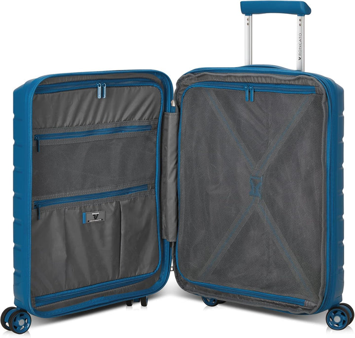 RONCATO B-FLYING Handgepäck Trolley - 4 Rollen, 55/20 erweiterbar, DENIM Öl 55 cm, Öl 55 cm