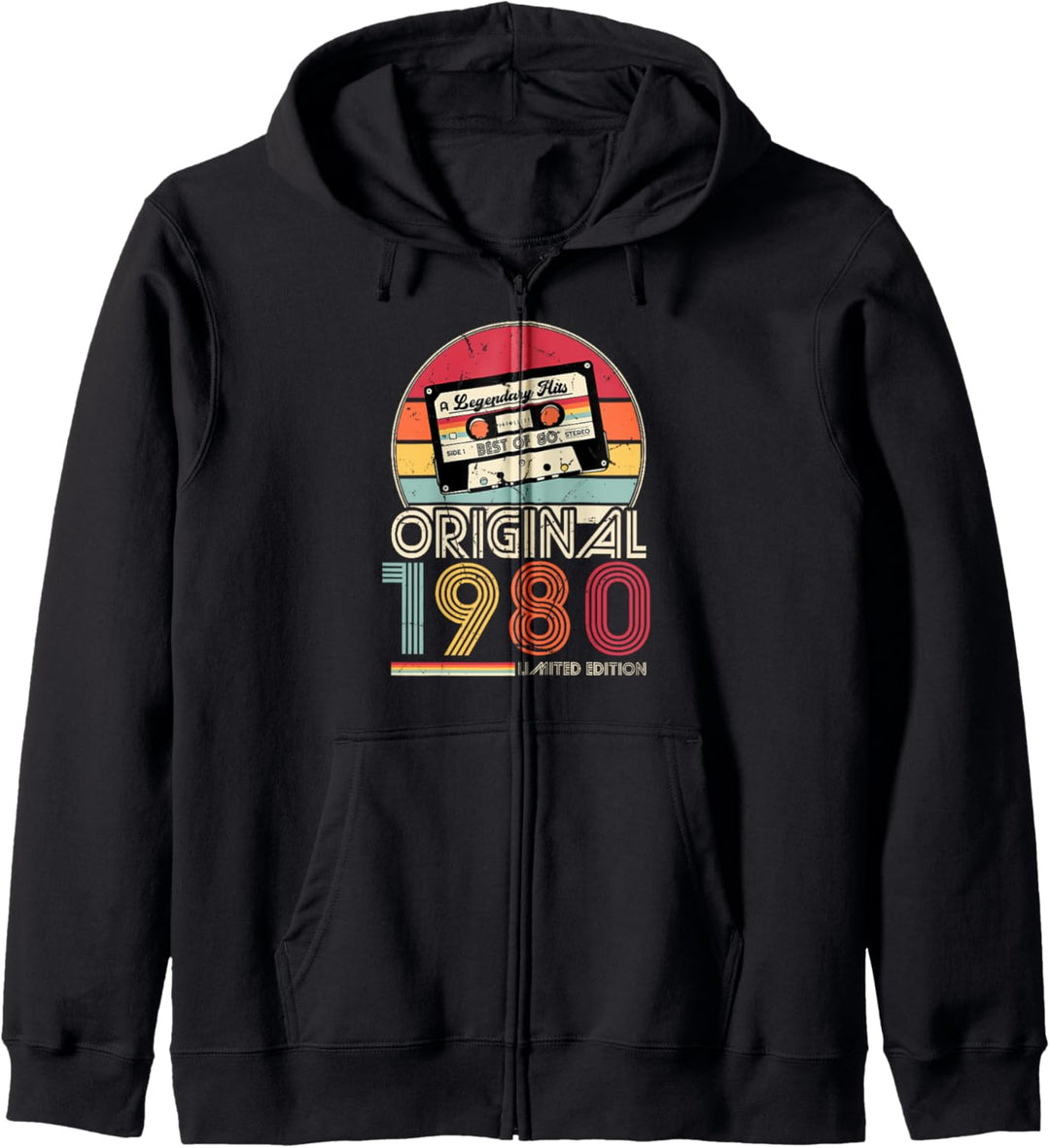 1980 Vintage Geburtstag Retro Vintage Männer Frauen Geschenk Kapuzenjacke