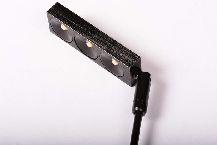 Aftertech® LED SPOTLIGHT AUF STANGE 3x1w WARM WEISS EINSTELLBAR SCHWARZ SCHMUCK E4E1