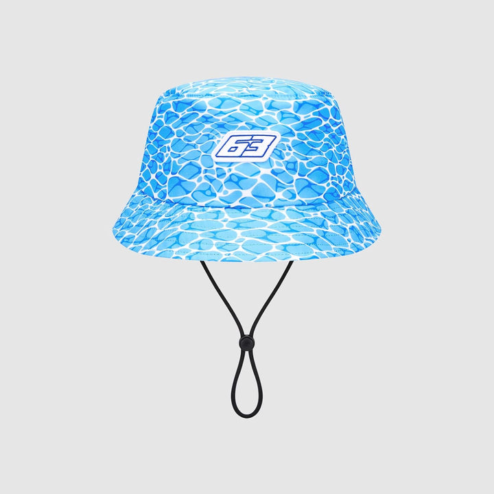 Mercedes AMG Petronas, George Russell No Diving Blue Multi Bucket Hat 2023 One Size Adult Official M