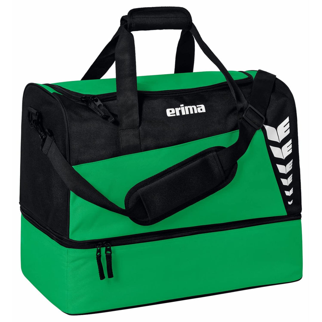 Erima Unisex Six Wings Sporttasche mit Bodenfach L Smaragd/Schwarz, L Smaragd/Schwarz
