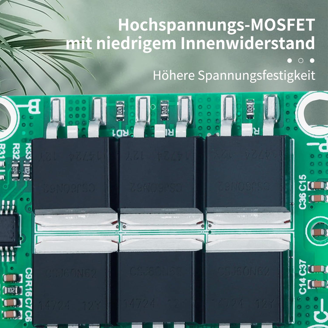 Bisda BMS 7S 24V 30A Lithium-PCB-Schutzplatine mit Balancerleitung und NTC, Split-Port, zehn Schutzf