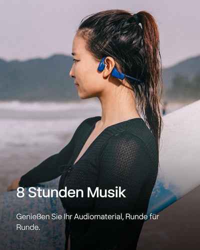 Shokz OpenSwim Schwimmen MP3 Kopfhörer, Open-Ear Bone Conduction Headset, IP68 Wasserdicht, 4 GB Spe