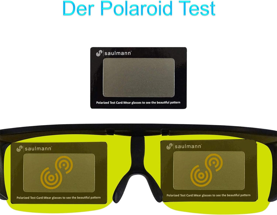 Saulmann® Polarisierte Unisex Flip-UP Überzieh Blendschutzbrille - Kontrast Outdoor- & Nacht Fahrbri