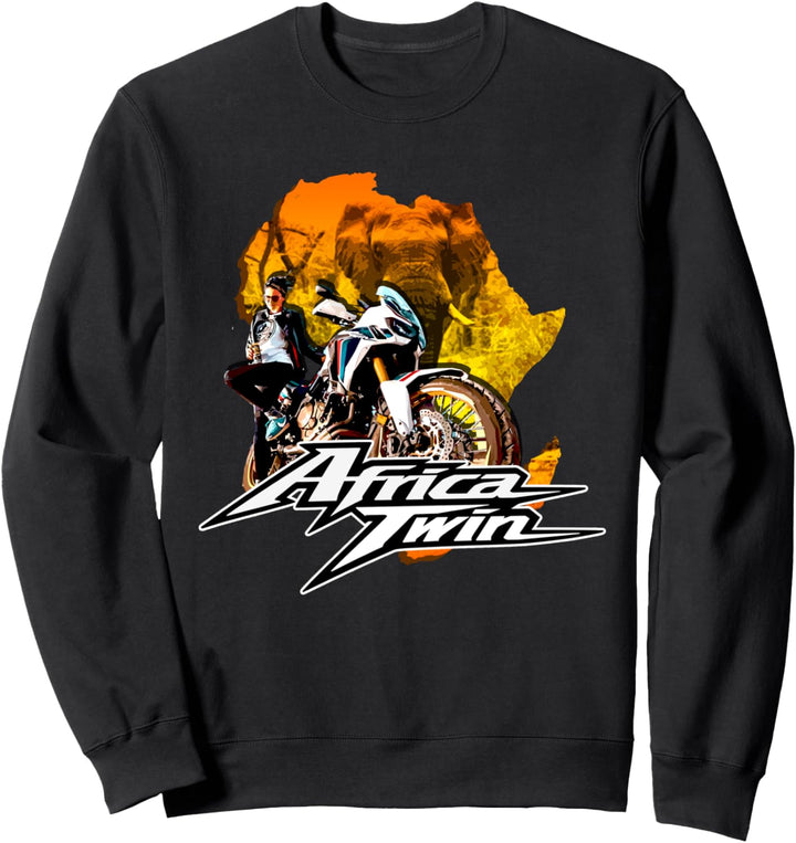 Africa Touring Twin Motorrad Natur Frau Sweatshirt