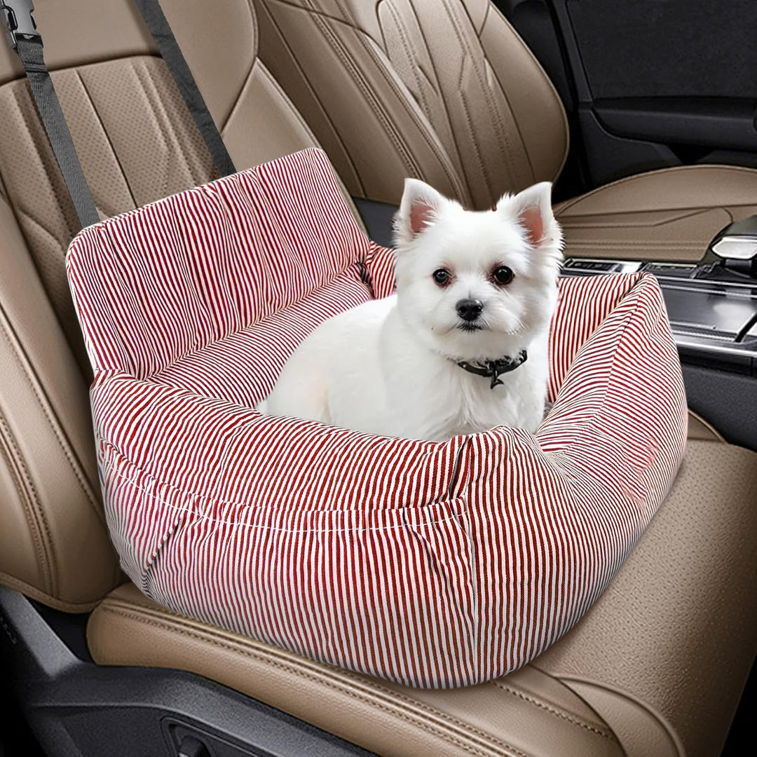 CALIYO Hundeautositz mit Stabiler Basis &amp; Sicherheitsgurt | Hundesitz Auto für Kleine bis 10 kg | Me