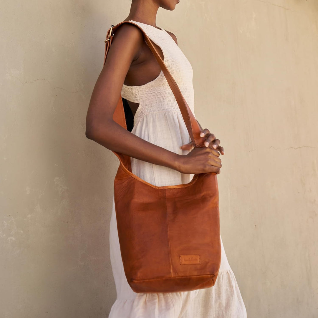 Gusti Umhängetasche Leder - Josephine Damen, Cognac
