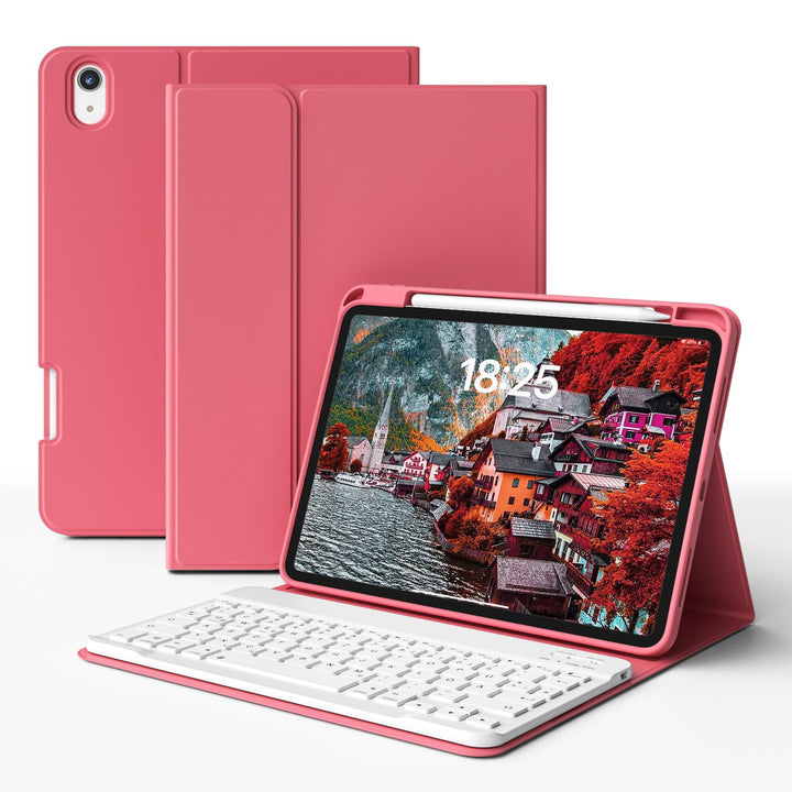 Hülle mit Tastatur für iPad (A16) 11 Zoll 2025/10. Generation 10.9 Zoll 2022, Deutsch QWERTZ Layout