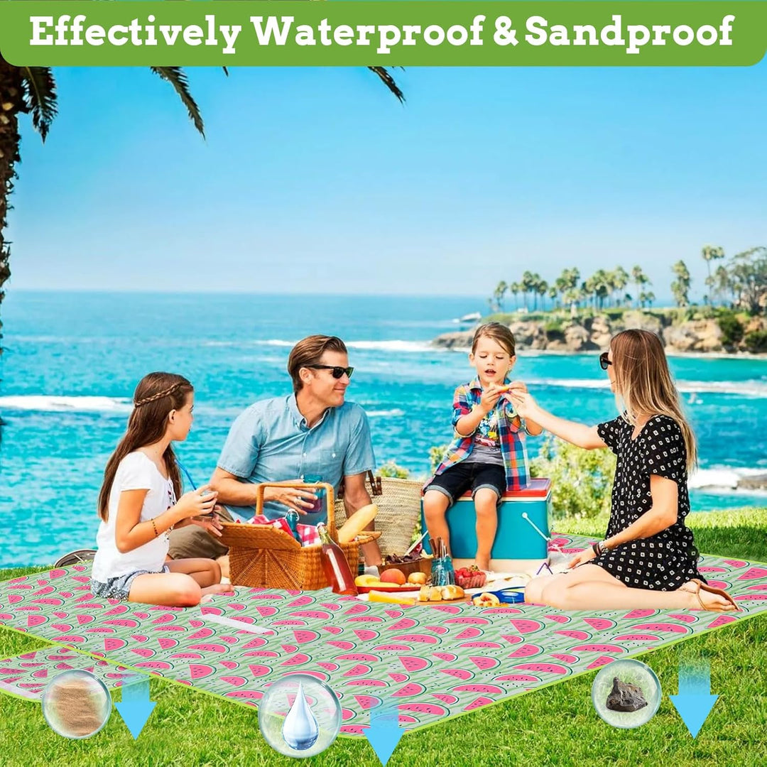 Ninonly Picknickdecke Wasserdicht Picknickdecke 200x200cm Tragbare Waschbar Extra Grosse Stranddecke
