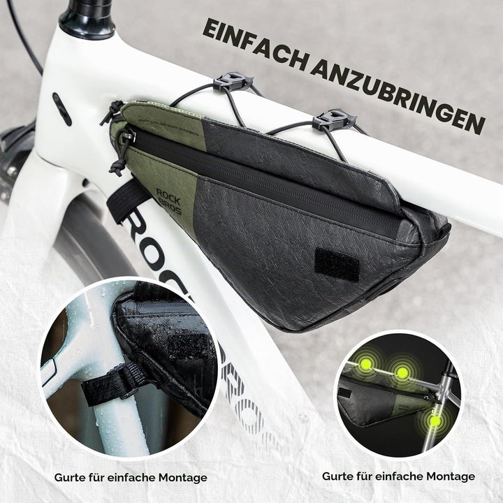 ROCKBROS Fahrrad Rahmentasche Dreiecktasche aus Ultraleicht Umweltfreundlich Material, Wasserabweise