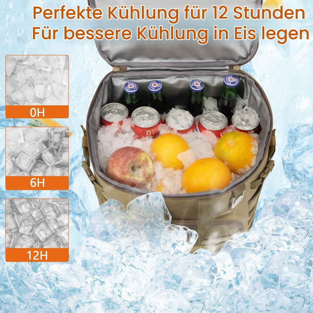 Hp hope Kühlrucksack 43L Isolierte Kühltasche Picknicktasche Warmhaltebox Kühlbox Kühlrucksack Gross