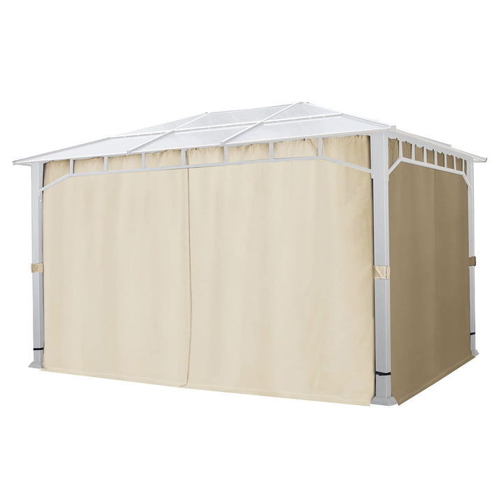 TOOLPORT 4 Seitenteile für Gartenpavillon Sunset Deluxe 3x4 m - Polyester ca. 180 g/m² - mit Reissve