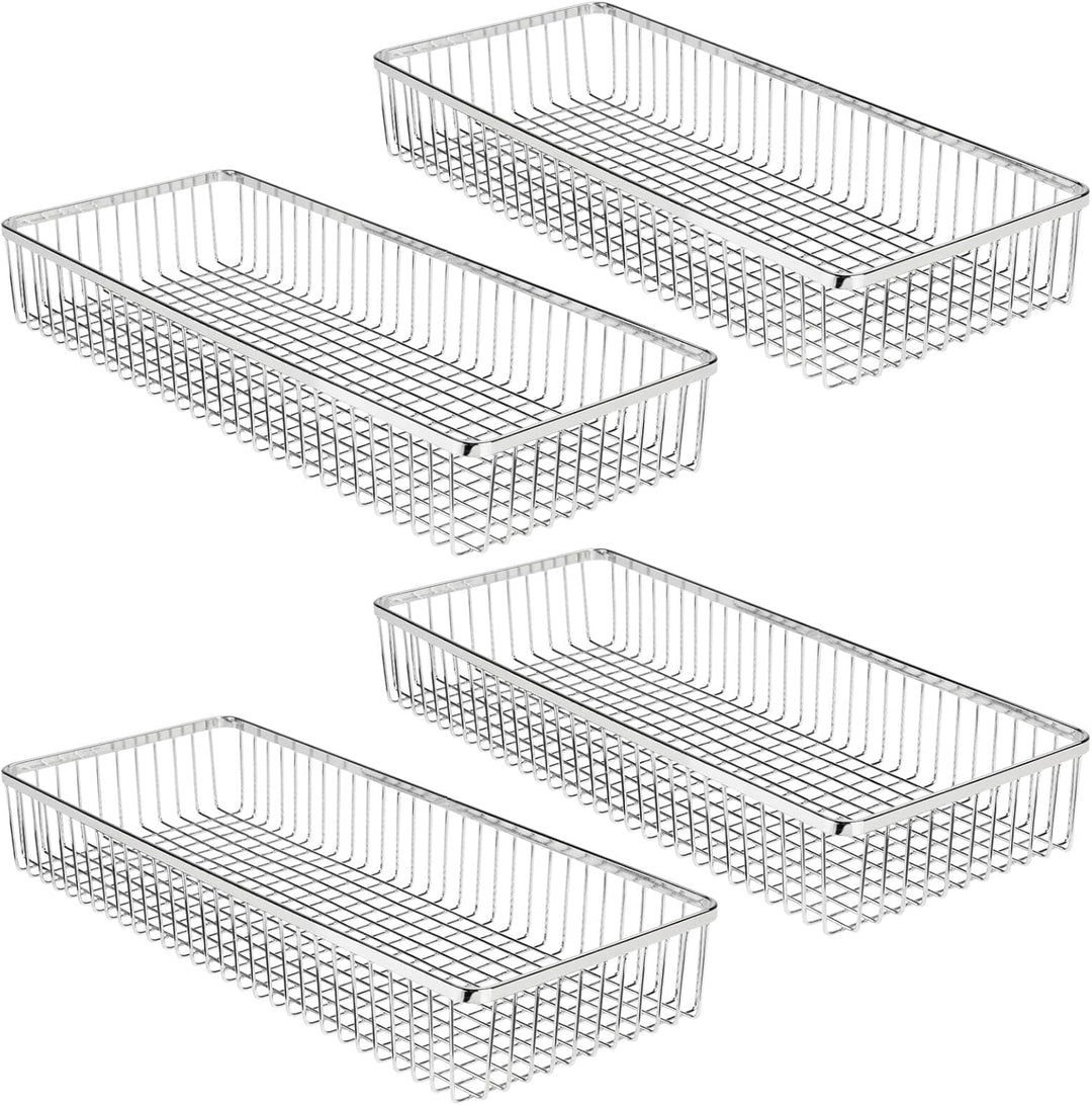 mDesign universeller Schubladenkasten aus Metall – Aufbewahrungskorb für Schubladen ordnet Küchenbed