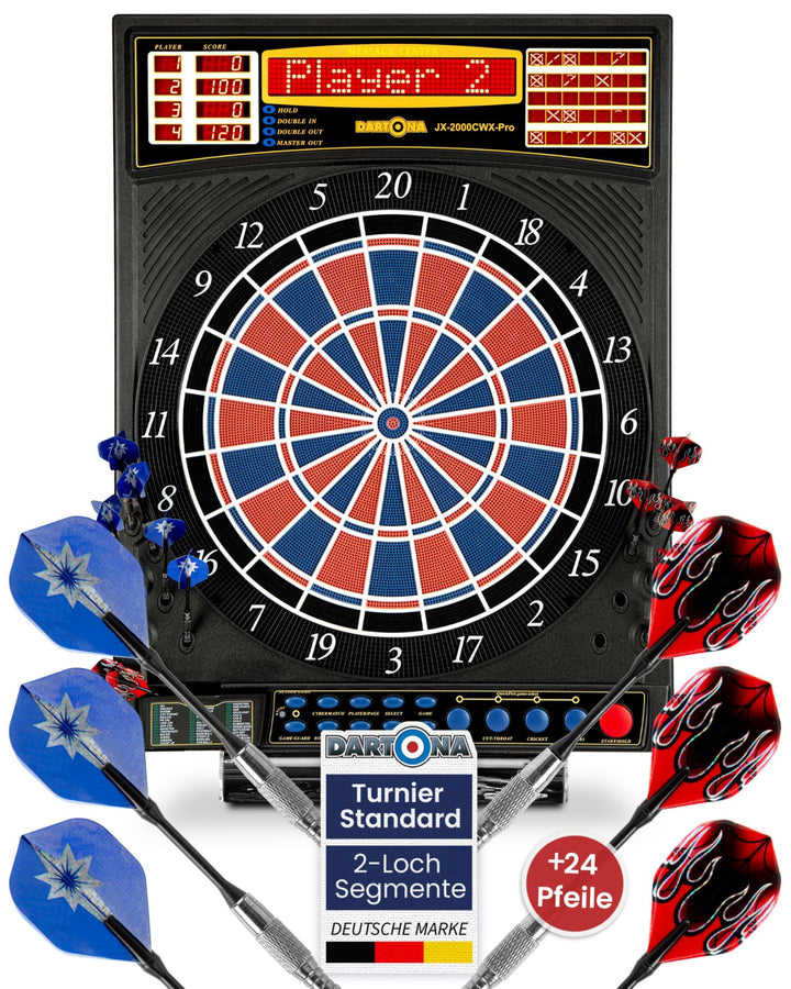 Dartona Elektronische Dartscheibe JX2000 Turnier Pro - | Dartscheibe elektronisch | Turnierscheibe m