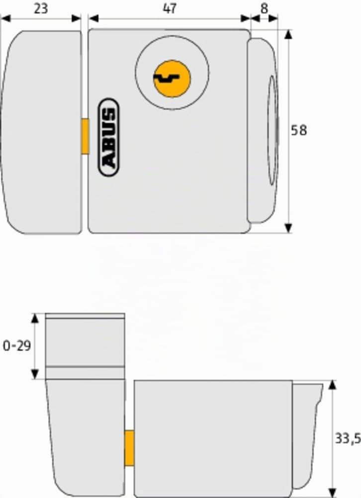 ABUS Fenster-Zusatzsicherung FTS3003 AL0145- Fensterschloss für nach innen öffnende Fenster, gleichs