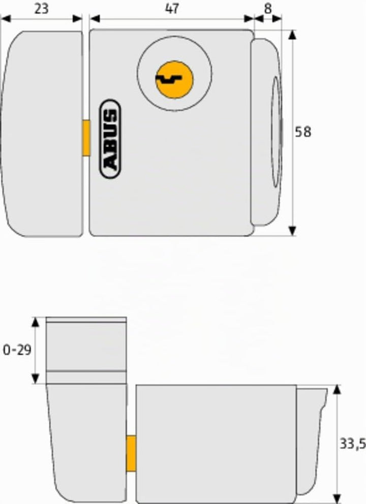 ABUS Fenster-Zusatzsicherung FTS3003 AL0125- Fensterschloss für nach innen öffnende Fenster, gleichs