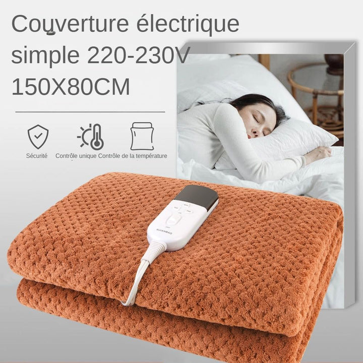 Heizdecke 2 Lagen Flanell Elektrische Decke mit Timer Heizkissen 220V 150x80cm Thermomatratze Bettwä