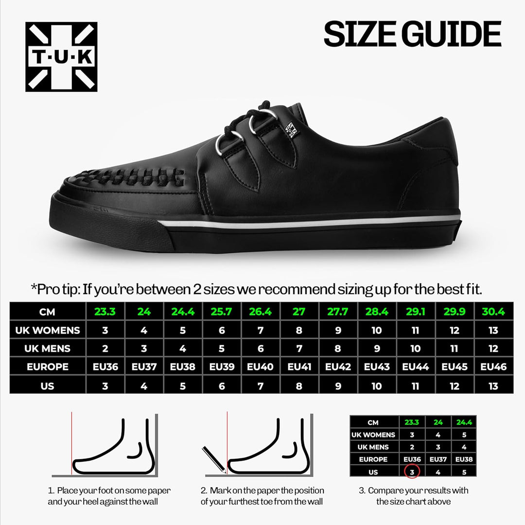 T.U.K. Leather Creeper Sneaker - Herren & Damen Schuhe - Punk, Gothic Schuhe, Emo Schuhe und Rockabi