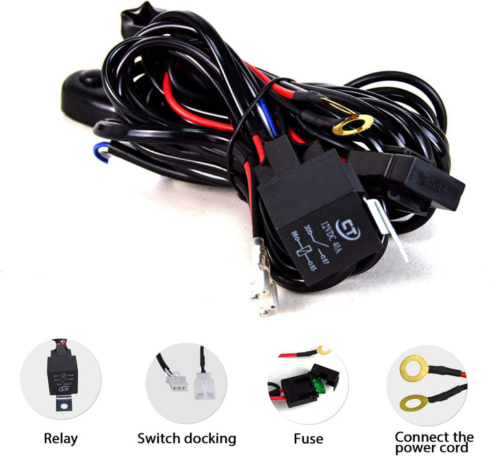 SKYWORLD LED-Lichtleiste, 7D 20 Zoll 288W Spot-Flood-Kombistrahl-Arbeitsscheinwerfer mit schwarzer K