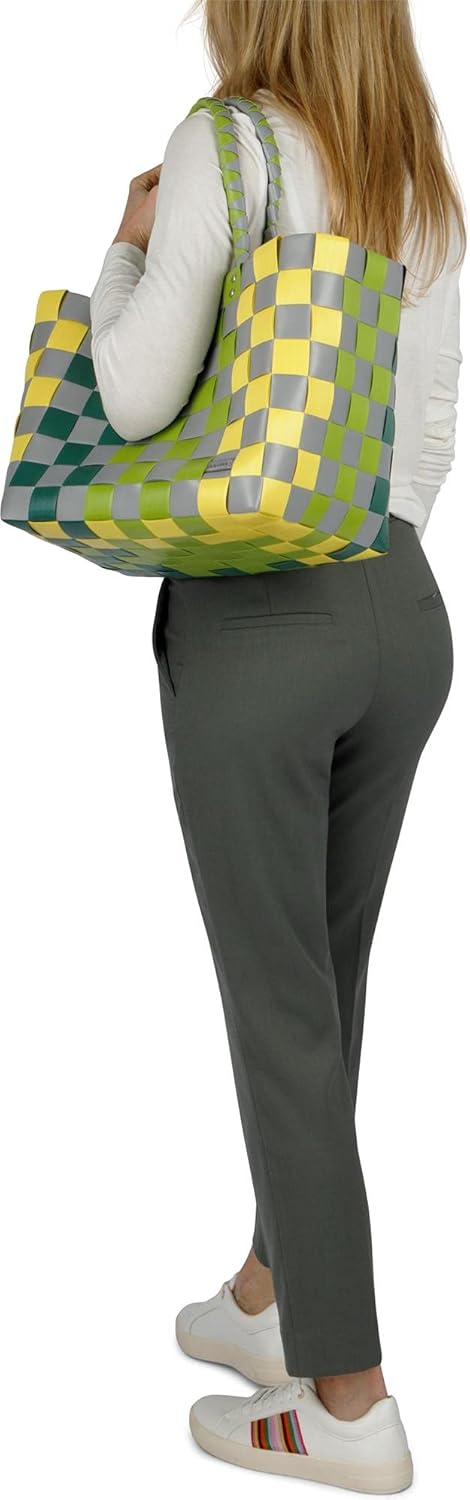 normani Einkaufstasche geflochten mit Henkeln - Tragetasche extra robust Farbe Classic/Kula Classic